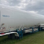 side view of 2014 CVA 28,500 gallon portable liquid nitrogen storage trailer