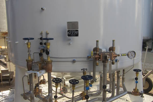 fully rehabbed bulk cryogenic vertical storage tank